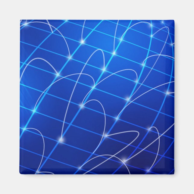 Íman Conexões de rede azul e branca (Frente)