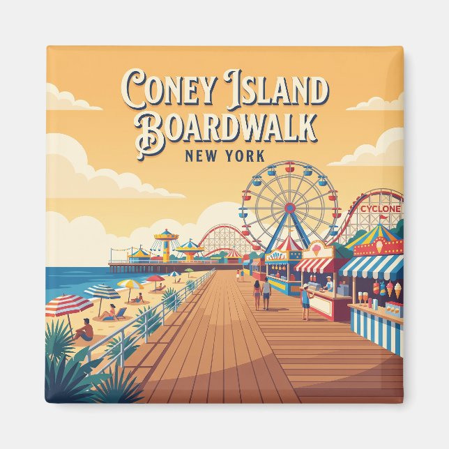 Íman Coney Island Boardwalk EUA (Frente)