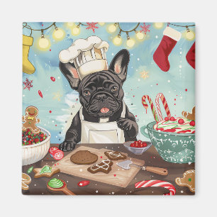 Íman Confeitaria de Natal do Bulldog Francês: Festivo N