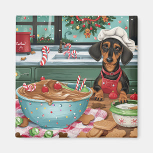 Íman Confeitaria de Natal do Dachshund: Natal Festivo 