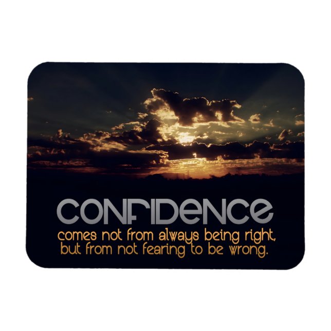 Íman "Confiança", citação inspiracional flexível (Horizontal)