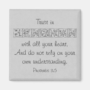 Íman Confiança na escritura Magnet~Silver de Jehovah