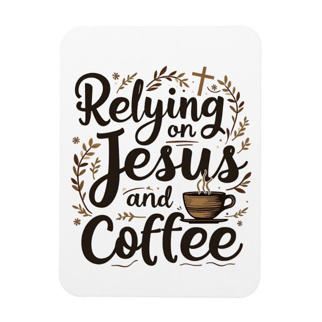 Íman Confiando em Jesus e Cafeine Lover (Vertical)