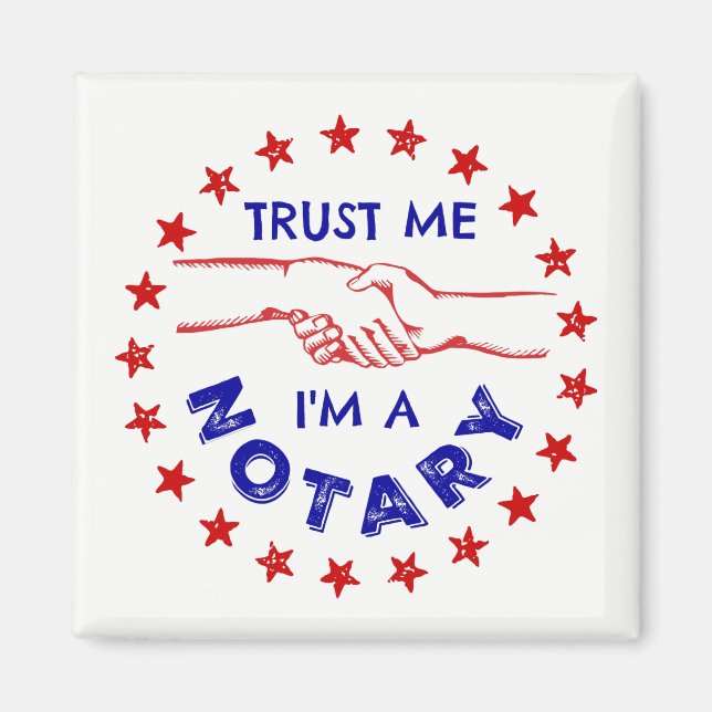 Íman Confie em mim, sou um aperto de mão notarial (Frente)