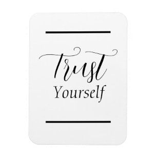 Íman 'Confie em si mesmo' Frase Preta