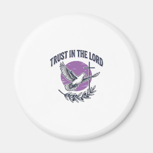 Íman Confie no Senhor Pombo Design de Camiseta Cristã (