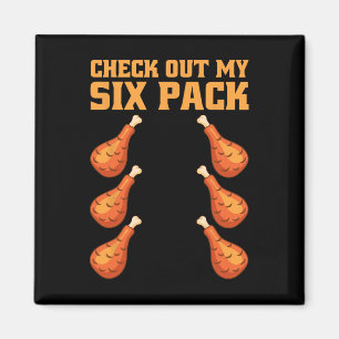 Íman Confira Meu Six Pack Frango Funil Drumstick Ginási