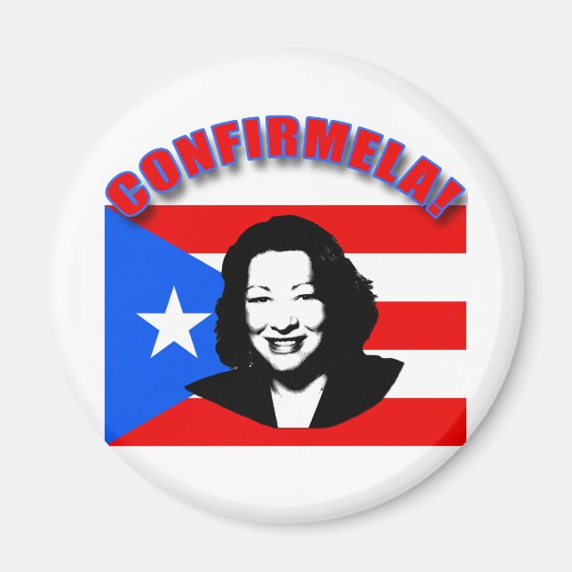 Íman CONFIRMELA Con Bandera de Porto Rico (Frente)