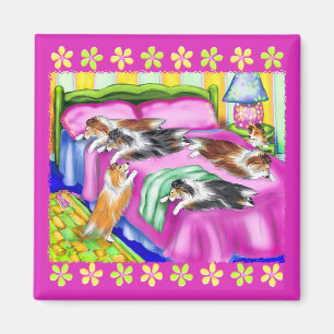 Íman Conforto cor-de-rosa de Sheltie