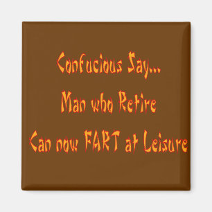 Íman Confucious diz que "FART no LAZER "