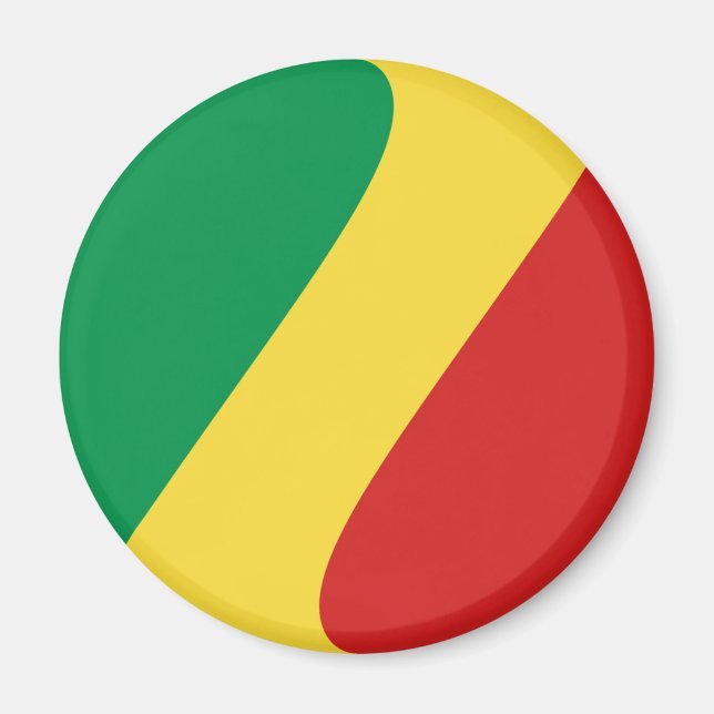 Íman Congo-Brazzaville — Magneta de Sinalizador Fisheye (Frente)