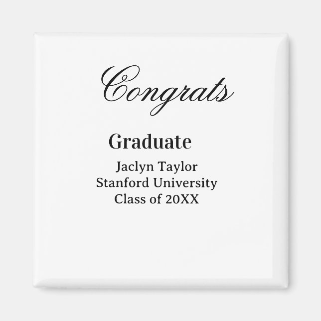 Íman Congrats graduation name university name class of  (Frente)