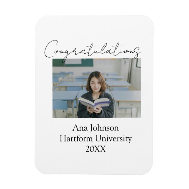 Íman Congratulations photo graduate name university yea (Vertical)