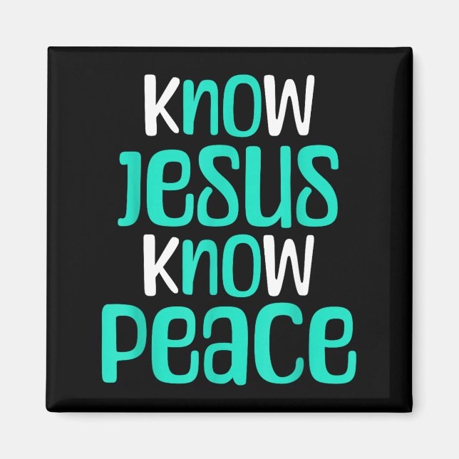 Íman Conheça Jesus Conheça Paz Fé Cristã Religiosa Eu (Frente)