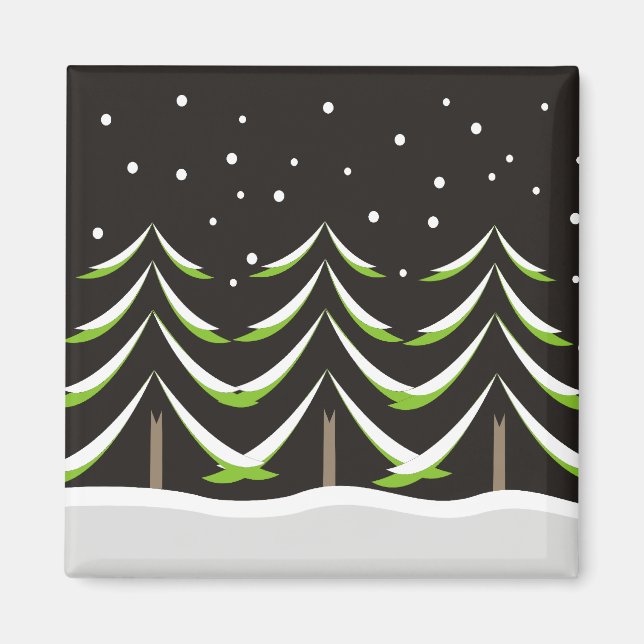 Íman Coníferas no inverno (Frente)