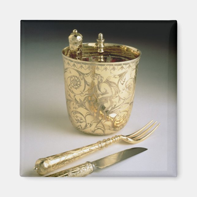 Íman Conjunto de facas, garfo, colher e copo, (Frente)