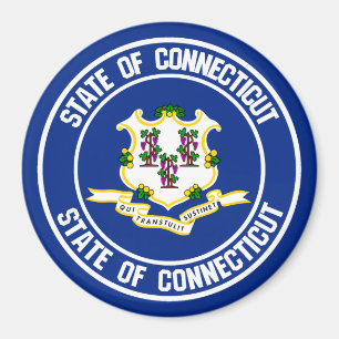 Íman Connecticut Round Emblem