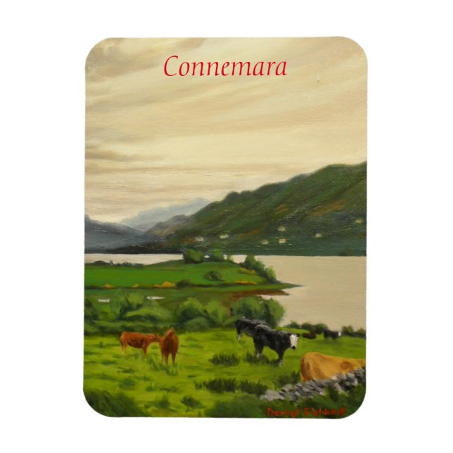 Íman Connemara Irlanda Fazenda de Gado Cênica com Caval (Vertical)