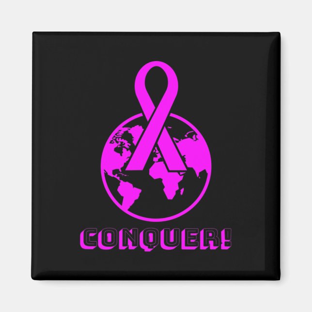 Íman CONQUER! the world - fight breast cancer (Frente)