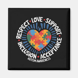 Íman Consciência do Autismo Respeito Autista Amor Apoio