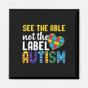 Íman Consciência do Autismo Veja o Capaz Não a Etiqueta