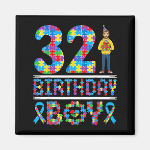 Íman Conscientização do Autismo 32º Aniversário Menino