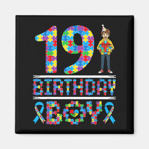 Íman Conscientização do Autismo Aniversário de 19 anos 