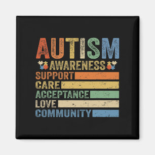Íman Conscientização do Autismo Apoio Cuidado Aceitação