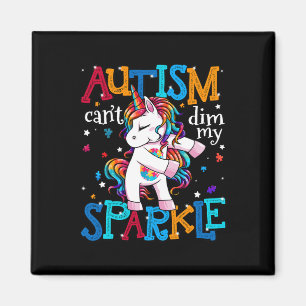 Íman Conscientização do Autismo Crianças Unicórnio Para