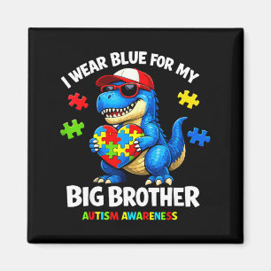 Íman Conscientização do autismo use azul para o irmão m