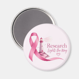 Íman Conscientização do Cancro da Mama Laço Rosa Pesqui