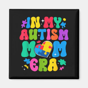 Íman Conscientização retrô sobre autismo na era da mãe