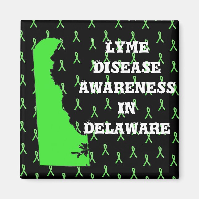 Íman Conscientização sobre a Doença de Lyme em Delaware (Frente)