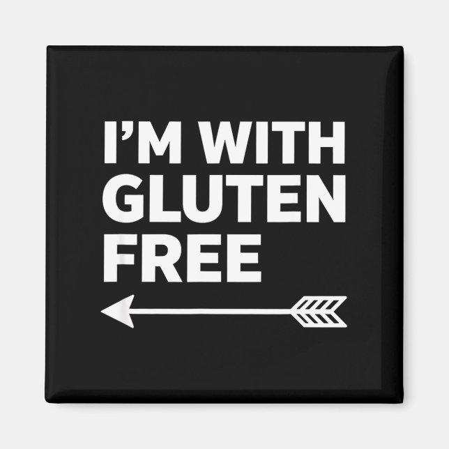 Íman Conscientização sobre glúten eu estou com glúten (Frente)