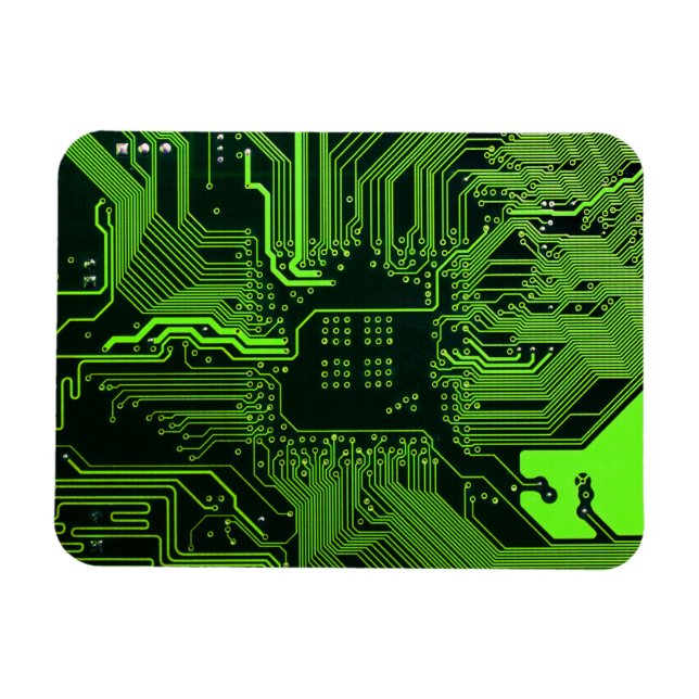 Íman Conselho de Circuito Eletrônico Verde de Nerd Extr (Horizontal)