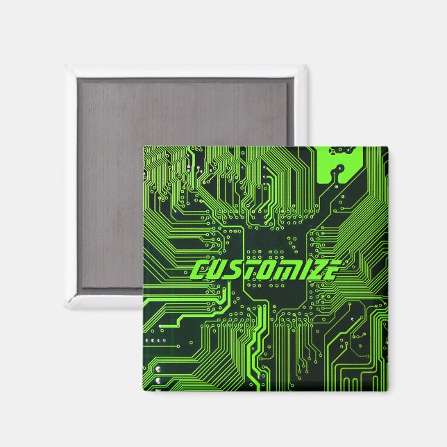 Íman Conselho de Circuito Eletrônico Verde PCB Personal (Front/Back)