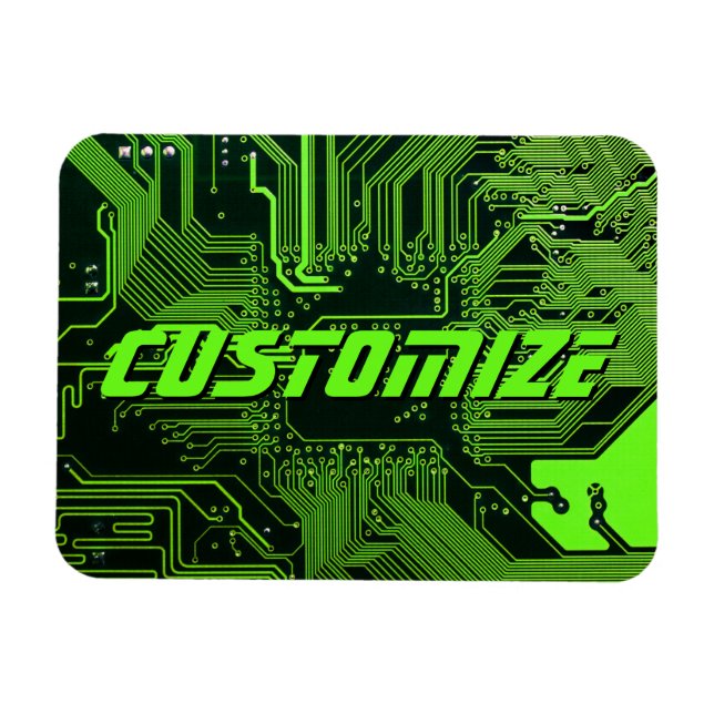 Íman Conselho de Circuito Eletrônico Verde PCB Personal (Horizontal)