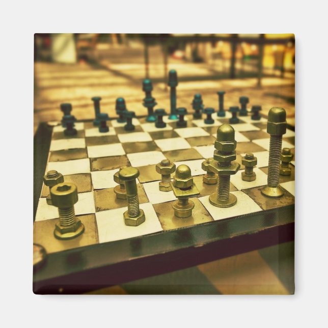 Íman Conselho de xadrez legal com Loucos e parafusos (Frente)