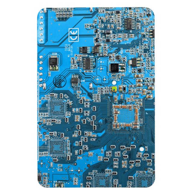 Íman Conselho do circuito do Geek do computador azul (Vertical)