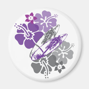 Íman Conselhos de Surf roxas e Cinzas