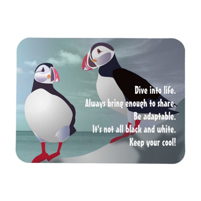 Íman Conselhos de um Design Puffin Magnet (Horizontal)