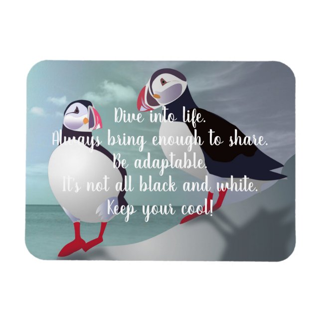 Íman Conselhos de um Design Puffin Magnet (Horizontal)