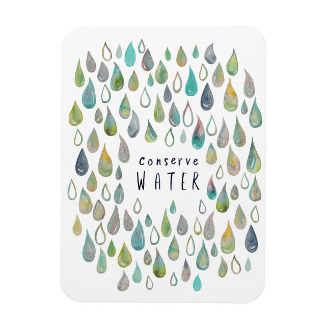 Íman CONSERVE WATER Protect Planet Save Earth Kitchen (Vertical)