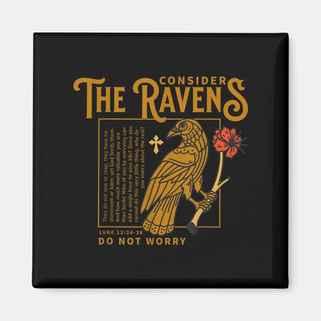Íman Considere A Escritura Da Bíblia Cristã Ravens Luke (Frente)