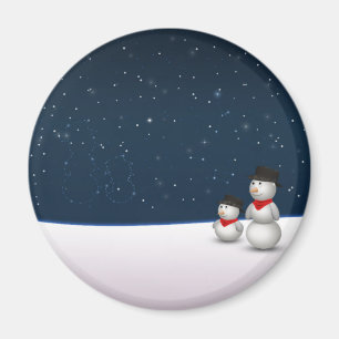 Íman Constelação bonito dos bonecos de neve