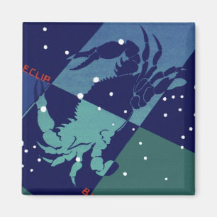 Íman Constelação de caranguejo cancer Vintage Astrologi