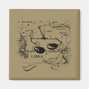 Íman Constelação de Libra Mapa Hevelius 1690 Decor