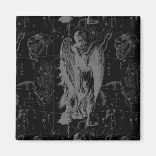 Íman Constelação de Símbolo Virgo Decor Preto Hevelius