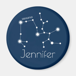 Íman Constelação Sagitário Zodiac Personalizada