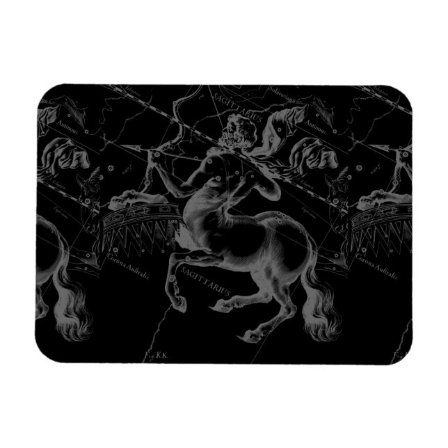 Íman Constelação Sagittarius Hevelius cerca de 1690 (Horizontal)